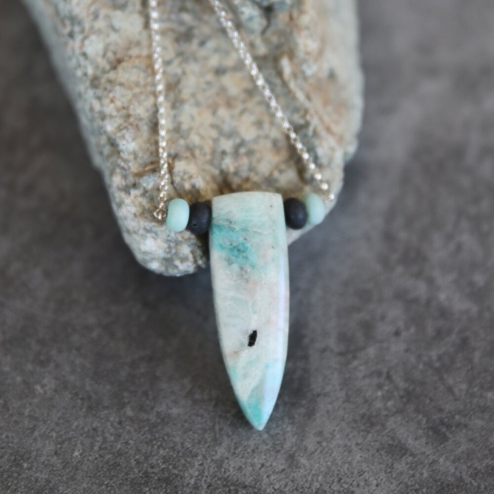 Amazonite and Sterling Necklace